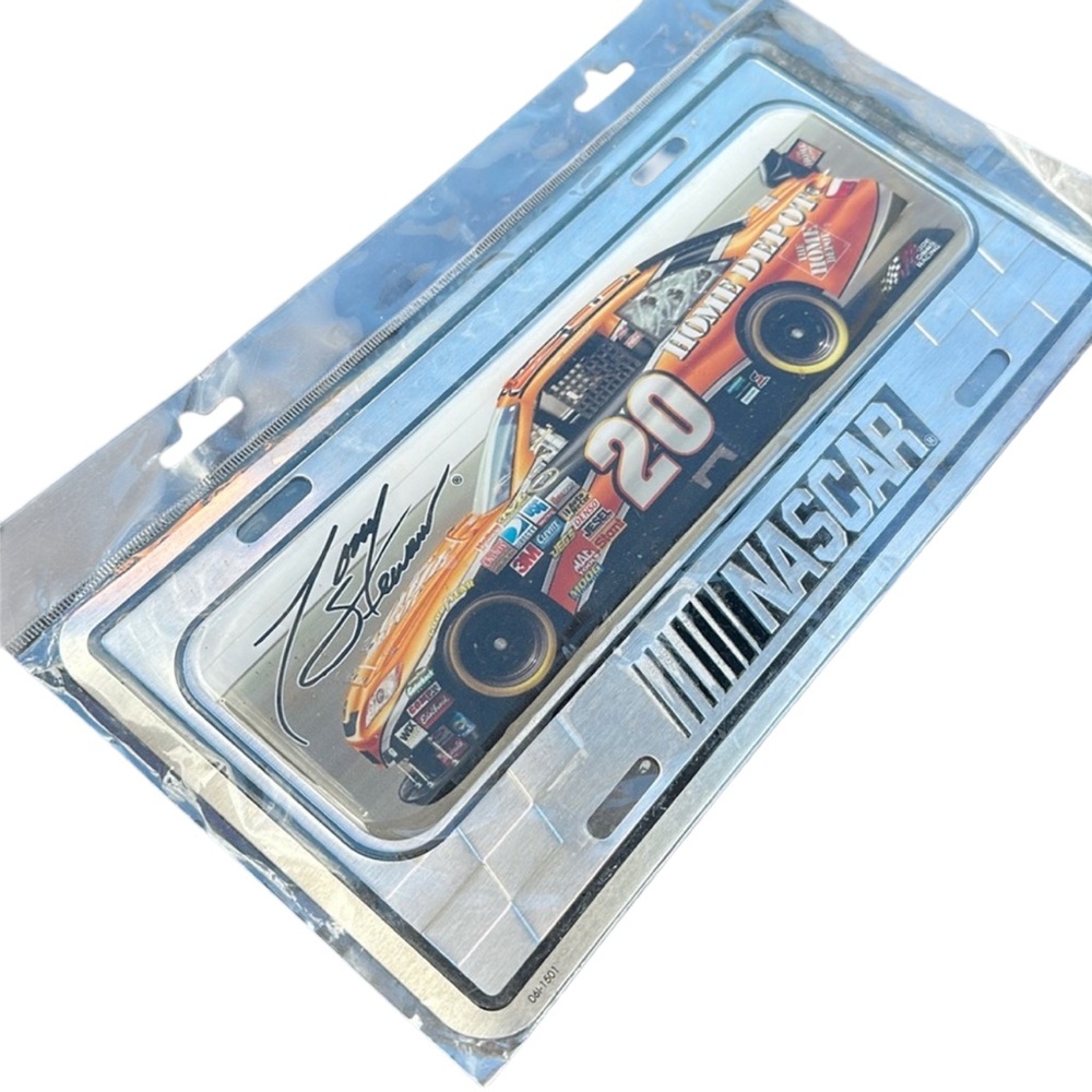 NASCAR License Plate Tony Stewart Home Depot # 20 NEW in Sealed Package